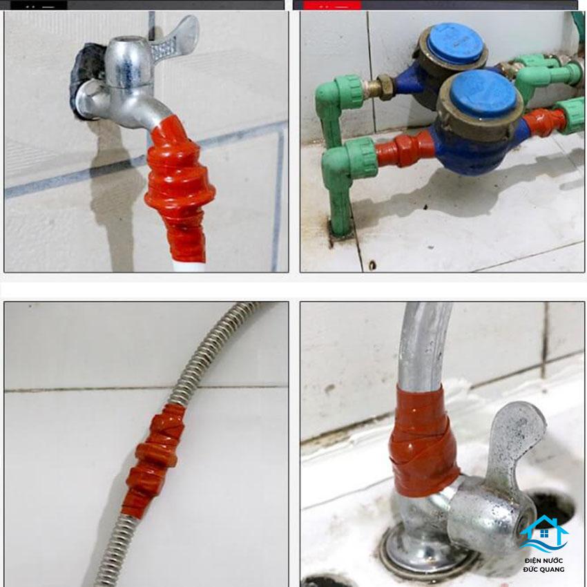Dùng băng keo chống rò rỉ chuyên dụng